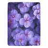 Twin Size Fleece Blanket with Beautiful Purple Floral Print & Dewdrops