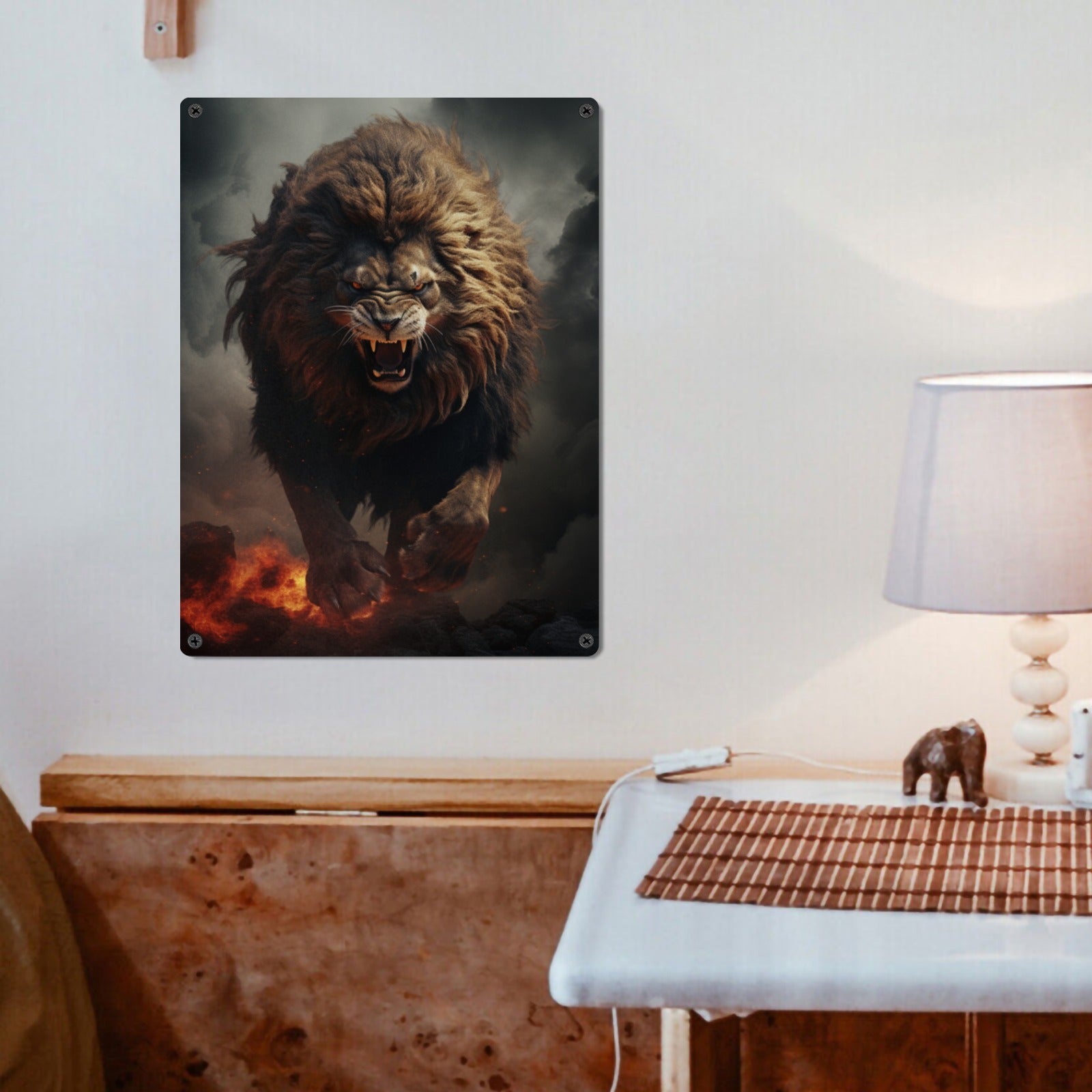 Roaring Lion Metal Wall Art - Cranberry Lake Design Co.  #