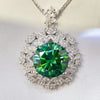 10 Carat Moissanite 925 Sterling Silver Pendant Necklace