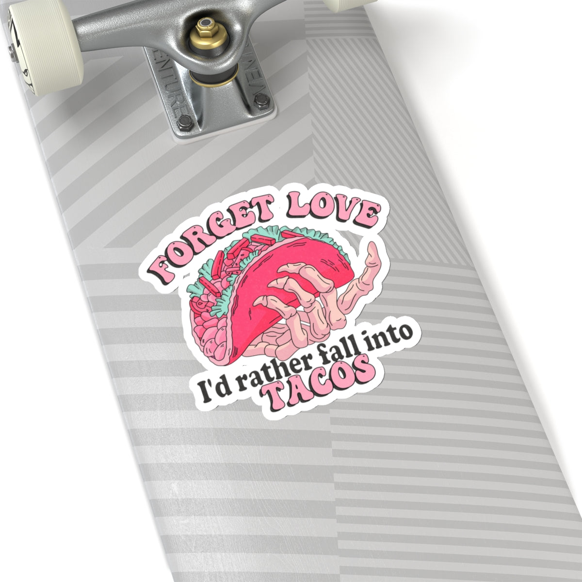 Funny Fall Into Tacos Not Love Anti Valentines Day Vinyl Sticker