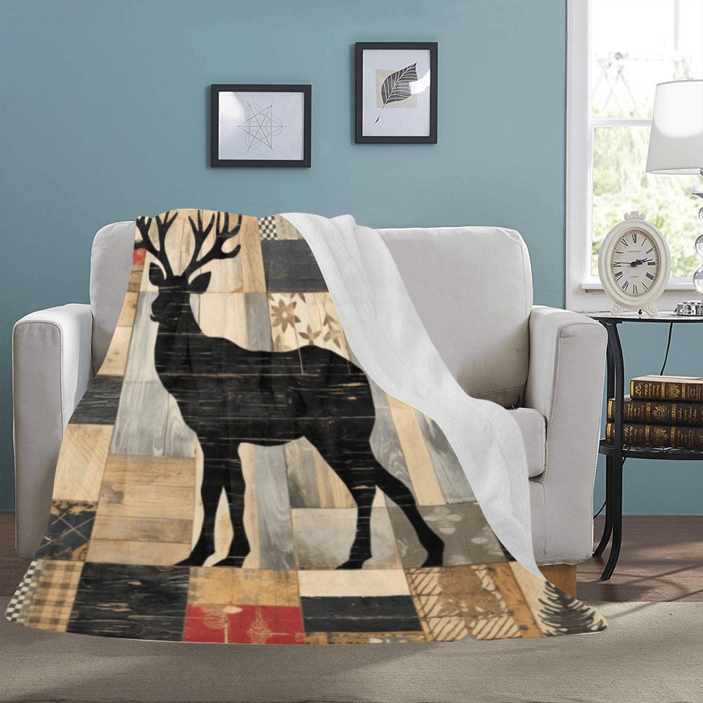 Cranberry Lake Designs Rustic Deer Ultra-Soft Micro Fleece Blanket