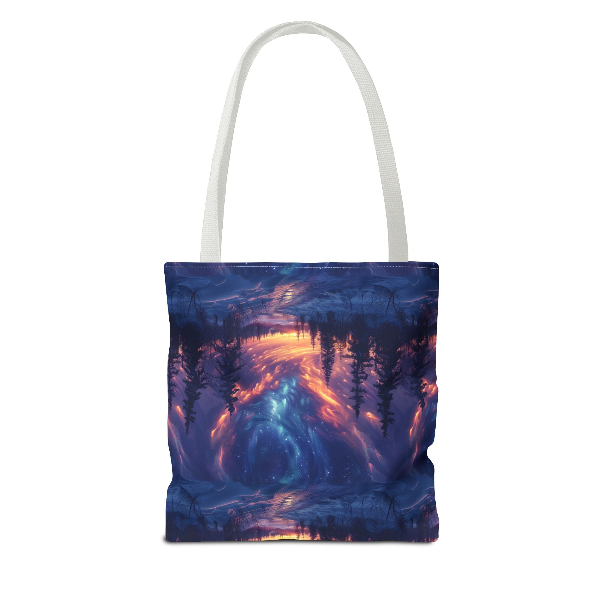 Winter Northern Lights Tote Bag