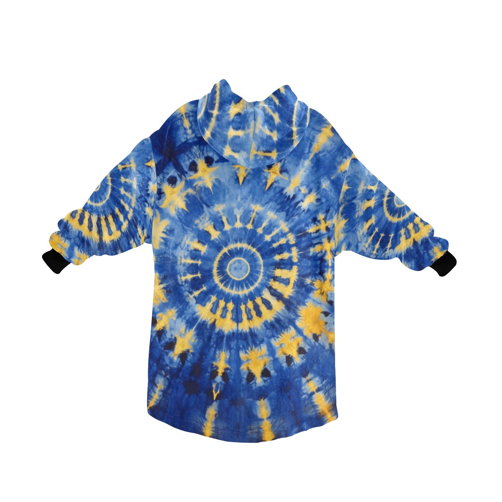 Blue and Gold Blanket Hoodie for Women - Cranberry Lake Design Co.  #