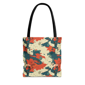 Red Blue Digital Camouflage Tote Bag