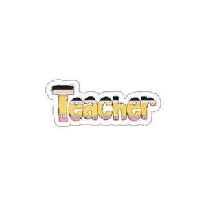 Custom Pencil Font Teacher Sticker Teacher Appreciation Back To School Gift