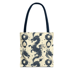 Dark Blue Dragons Tote Bag