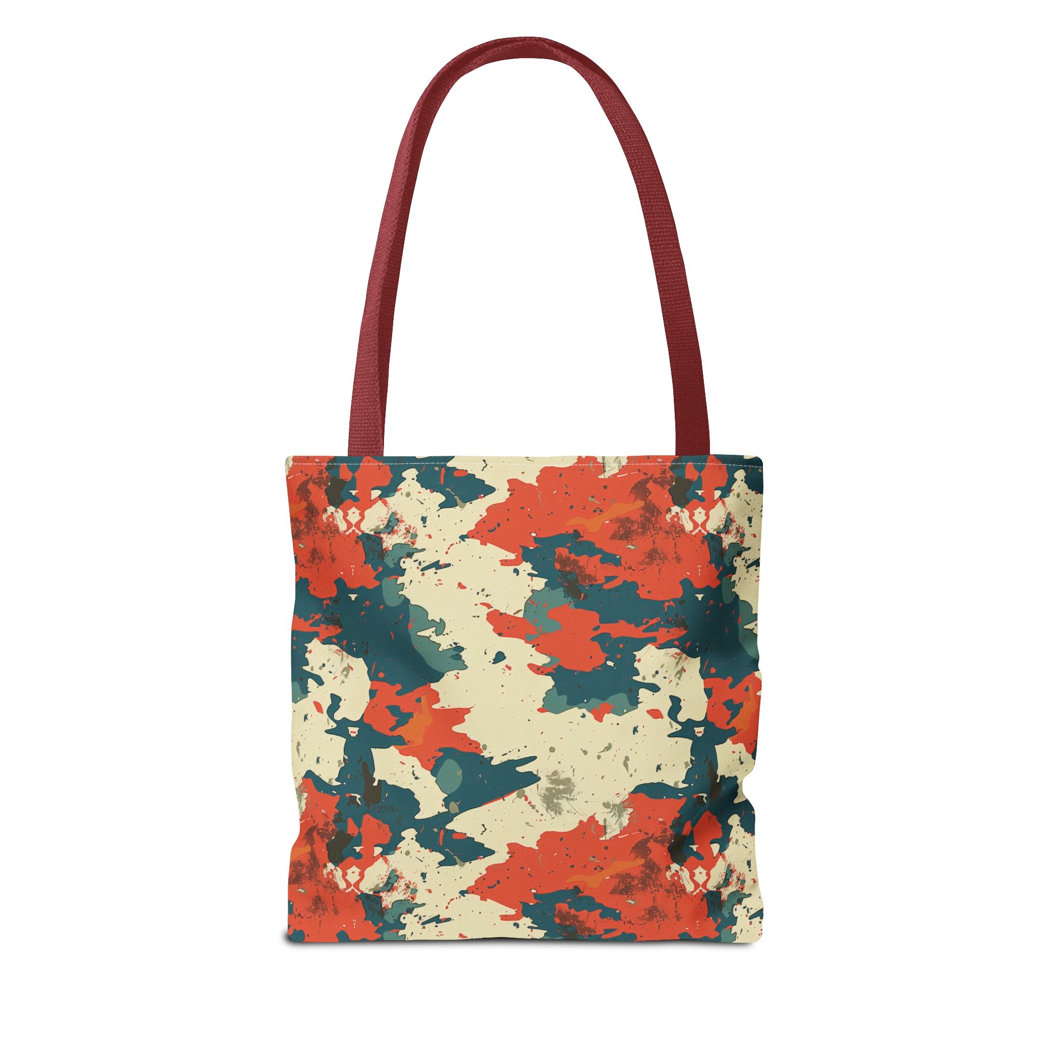 Red Blue Digital Camouflage Tote Bag