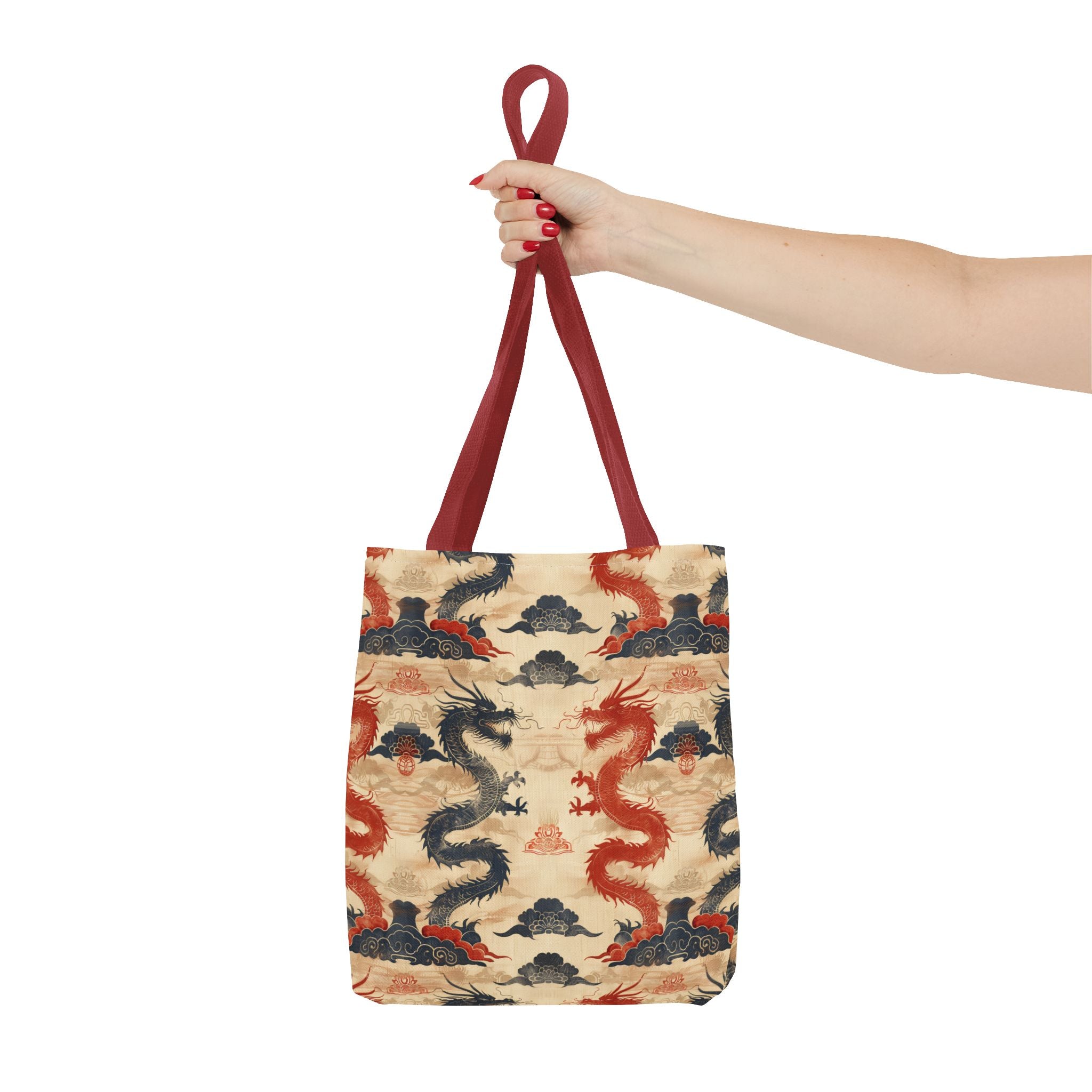 Red & Black Dragons Tote Bag