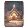 Cranberry Lake Designs Christmas Church Ultra-Soft Micro Fleece Blanket 60" x 80"