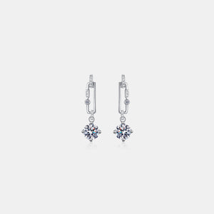 2 Carat Moissanite 925 Sterling Silver Earrings