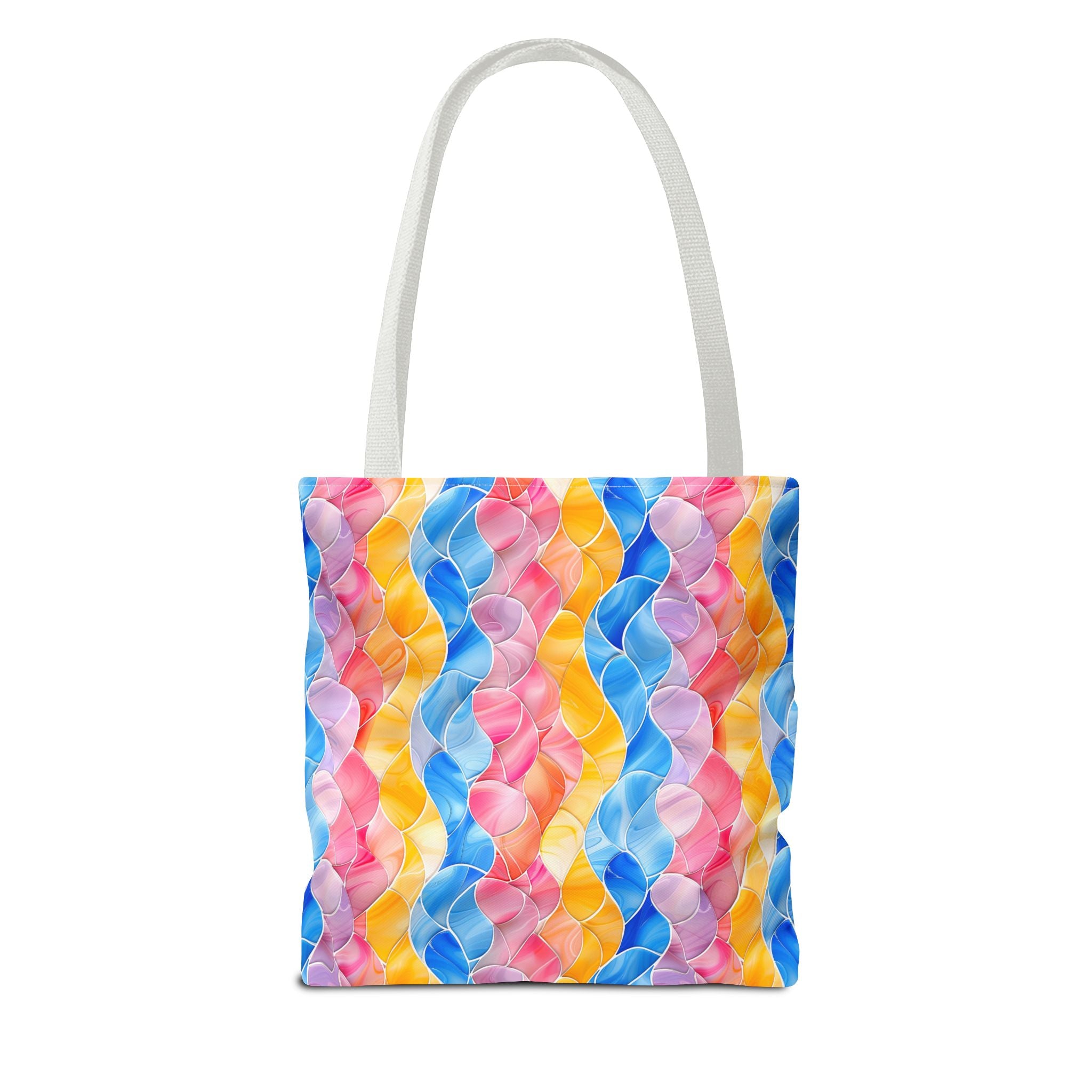 Pink Blue Yellow Pattern Tote Bag