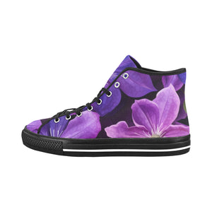 Purple Clematis High-Top Sneakers - Cranberry Lake Design Co.  #