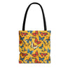 Yellow Whimsical Butterfly Tote Bag