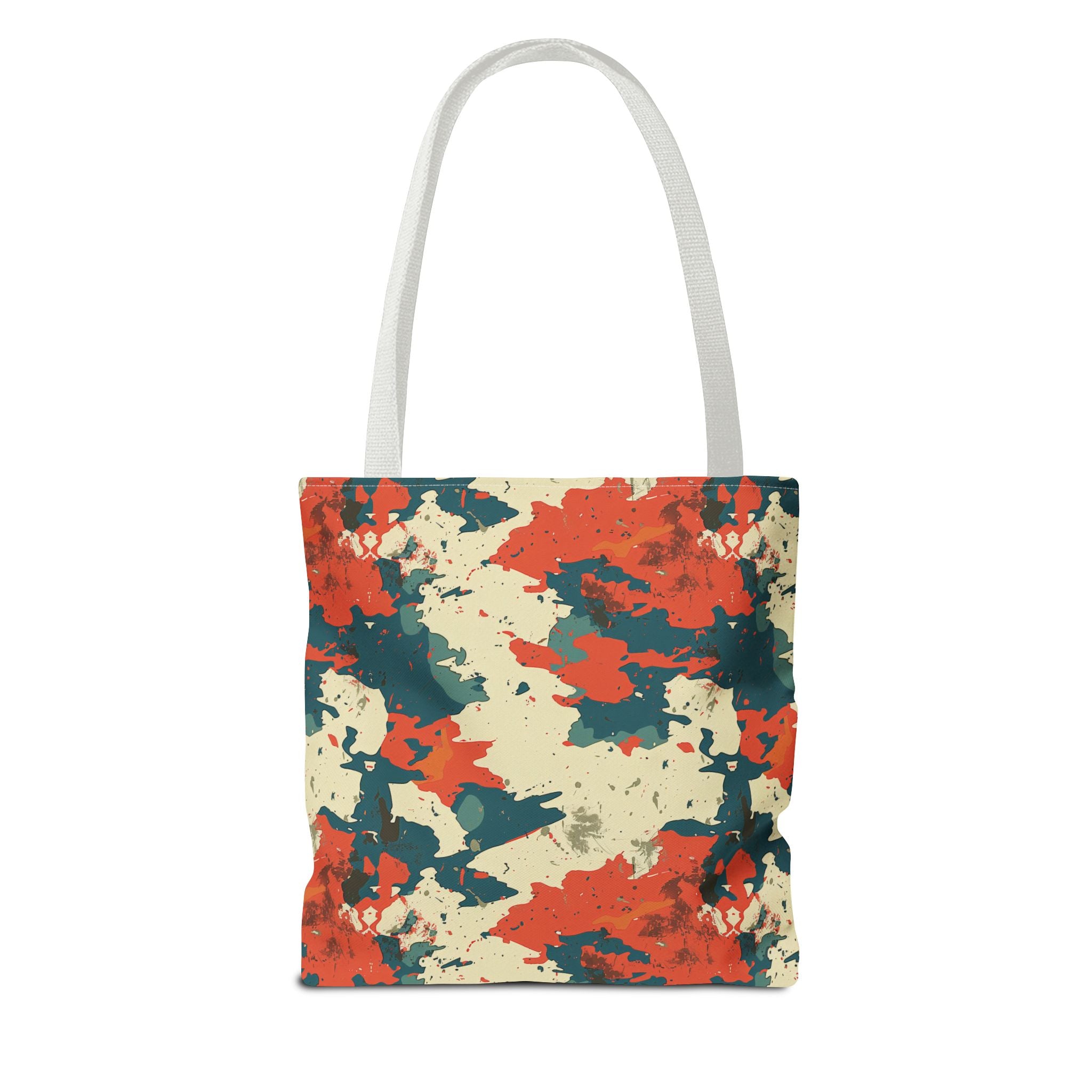 Red Blue Digital Camouflage Tote Bag