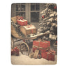 Cranberry Lake Designs Christmas Sled Ultra-Soft Micro Fleece Blanket