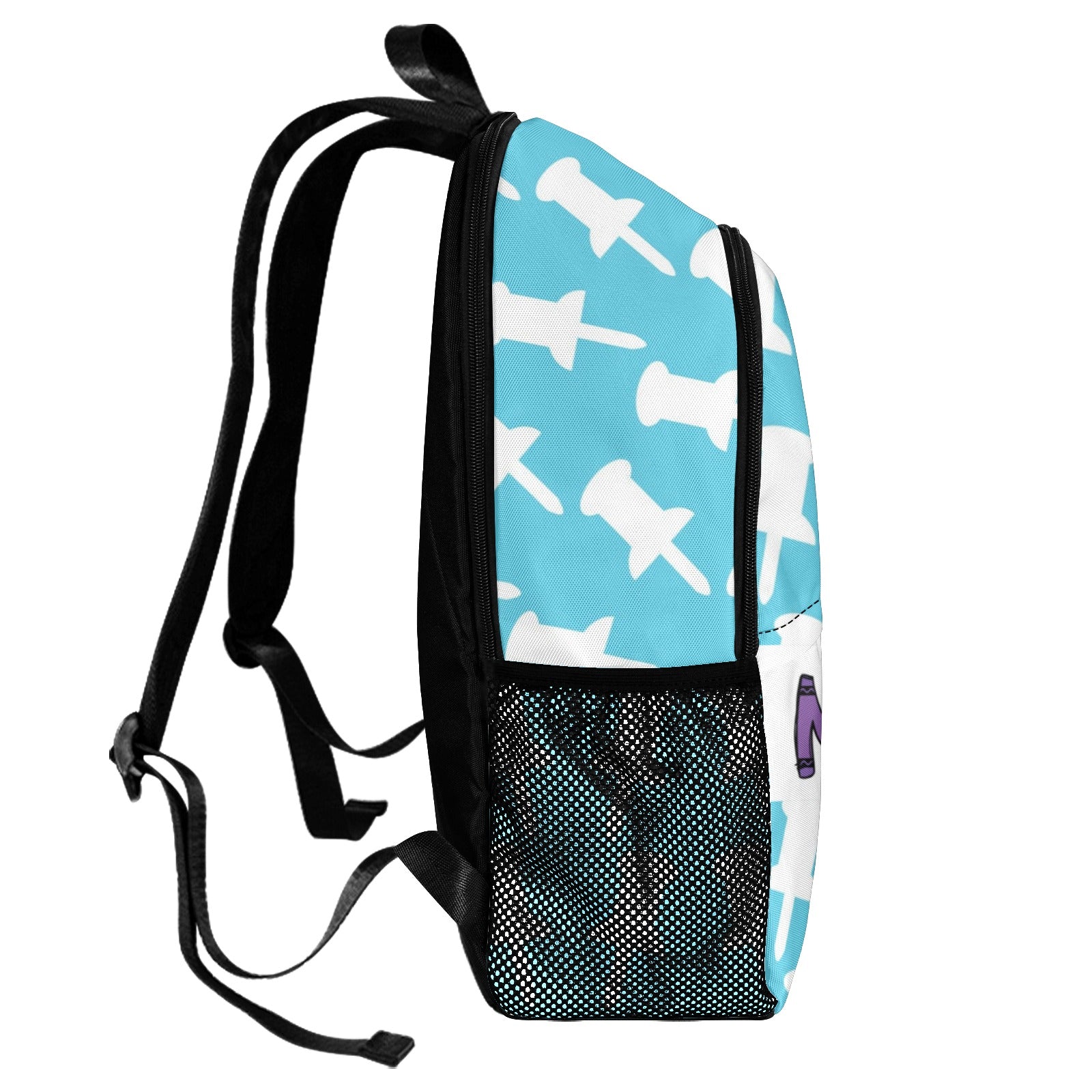 Pin It to Win It: Blue and White Push Pin Backpack - Cranberry Lake Design Co.  #