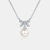 Pearl Pendant Moissanite 925 Sterling Silver Necklace