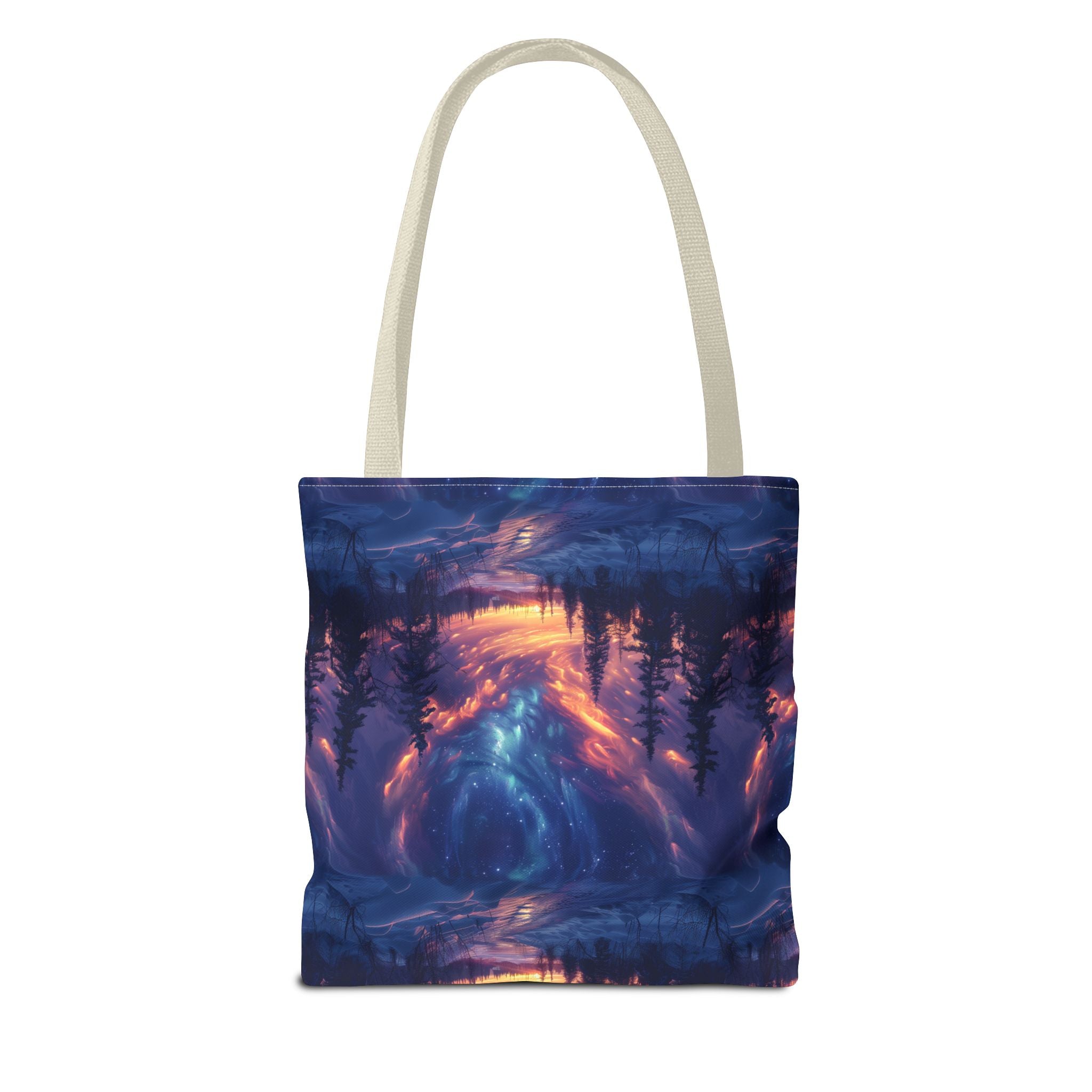 Winter Northern Lights Tote Bag