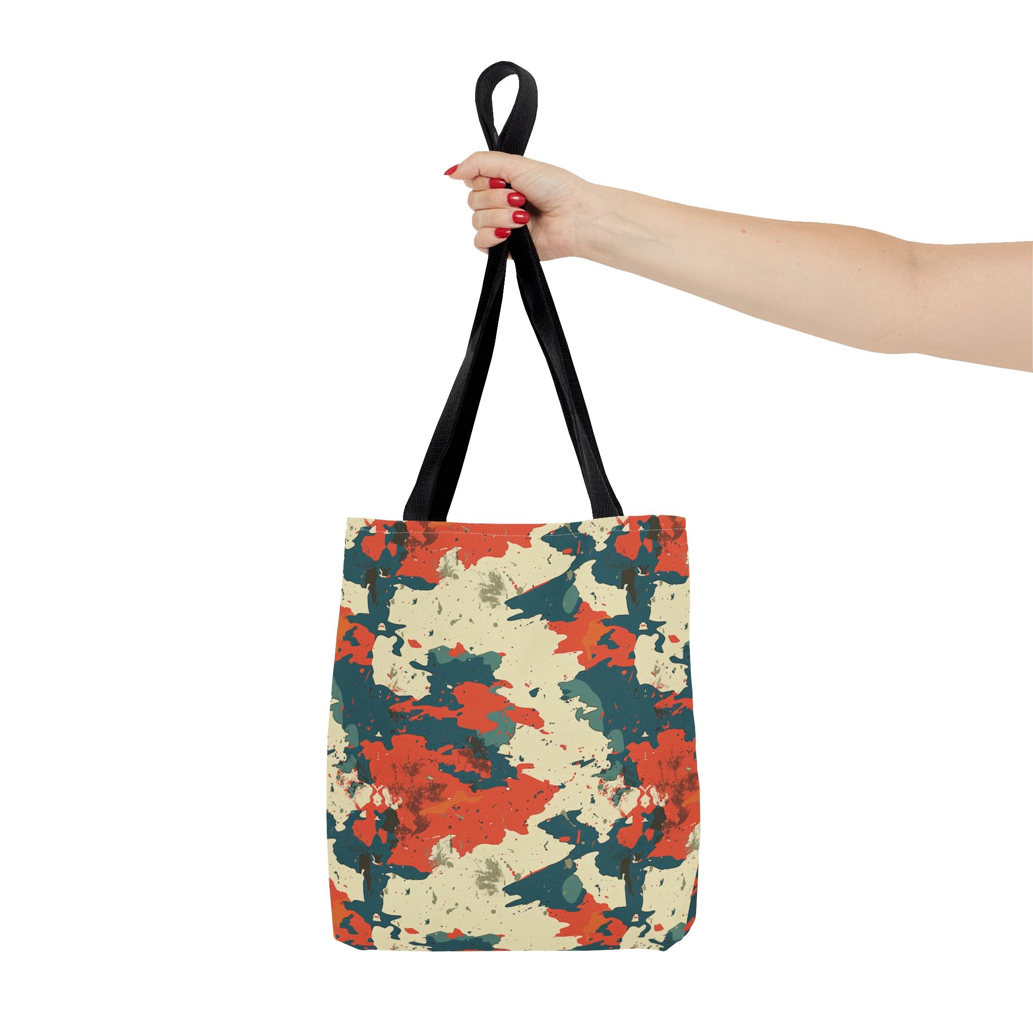 Red Blue Digital Camouflage Tote Bag