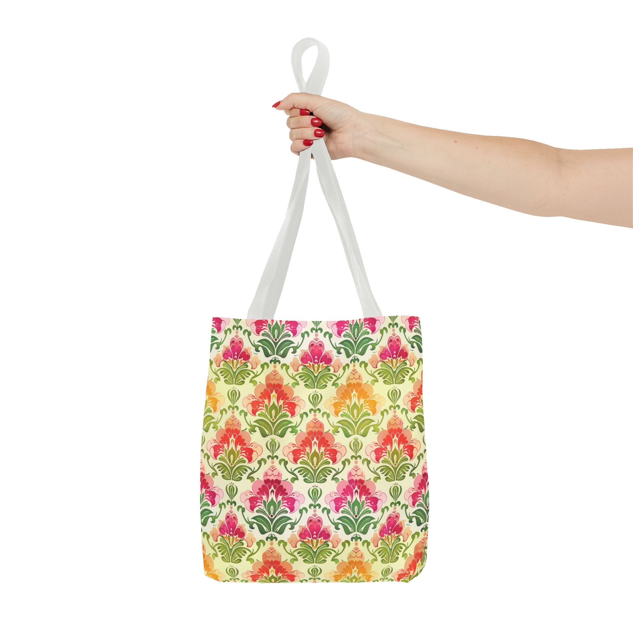 Pink & Green Pattern Tote Bag