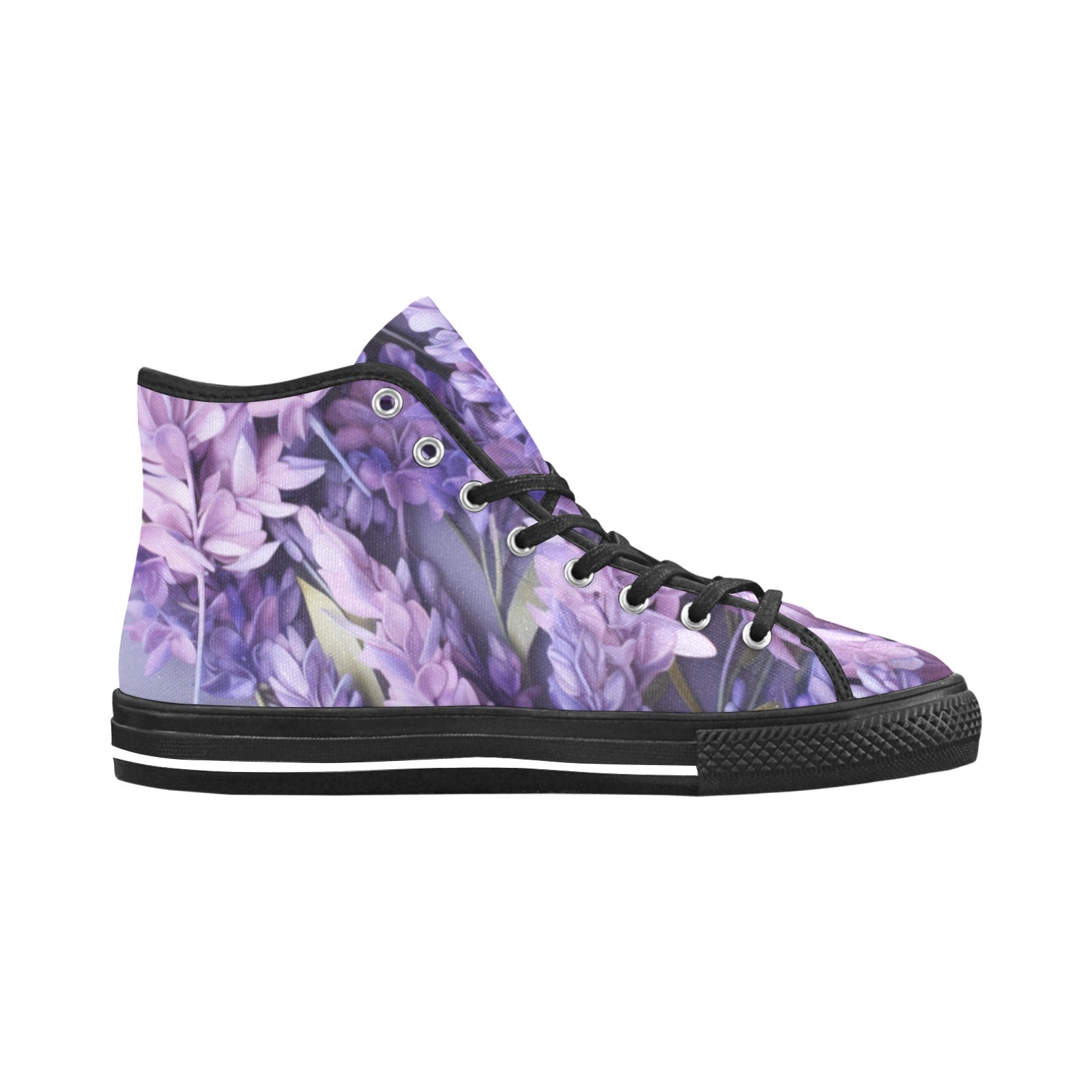 Cranberry Lake Designs Lavender Vancouver High Top Canvas Women's Shoes - Cranberry Lake Design Co.  #