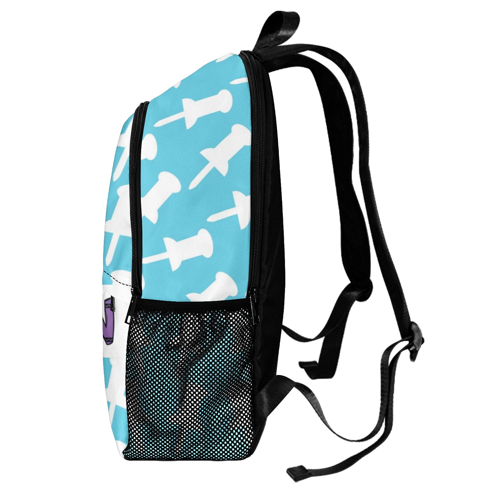 Pin It to Win It: Blue and White Push Pin Backpack - Cranberry Lake Design Co.  #