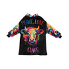 Peace, Love Cows Blanket Hoodie for Women - Cranberry Lake Design Co.  #