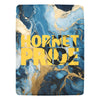 Blue Gold Marble Hornet Pride Soccer Ultra-Soft Micro Fleece Blanket