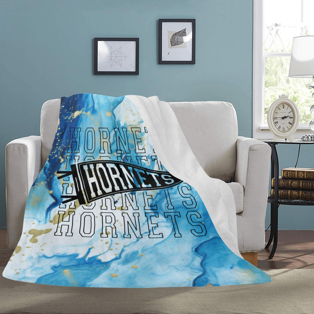 Cranberry Lake Designs Hornets Logo Blanket