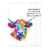 Cranberry Lake Designs Tie Dye Cow Pause & Enjoy Ultra-Soft Micro Fleece Blanket