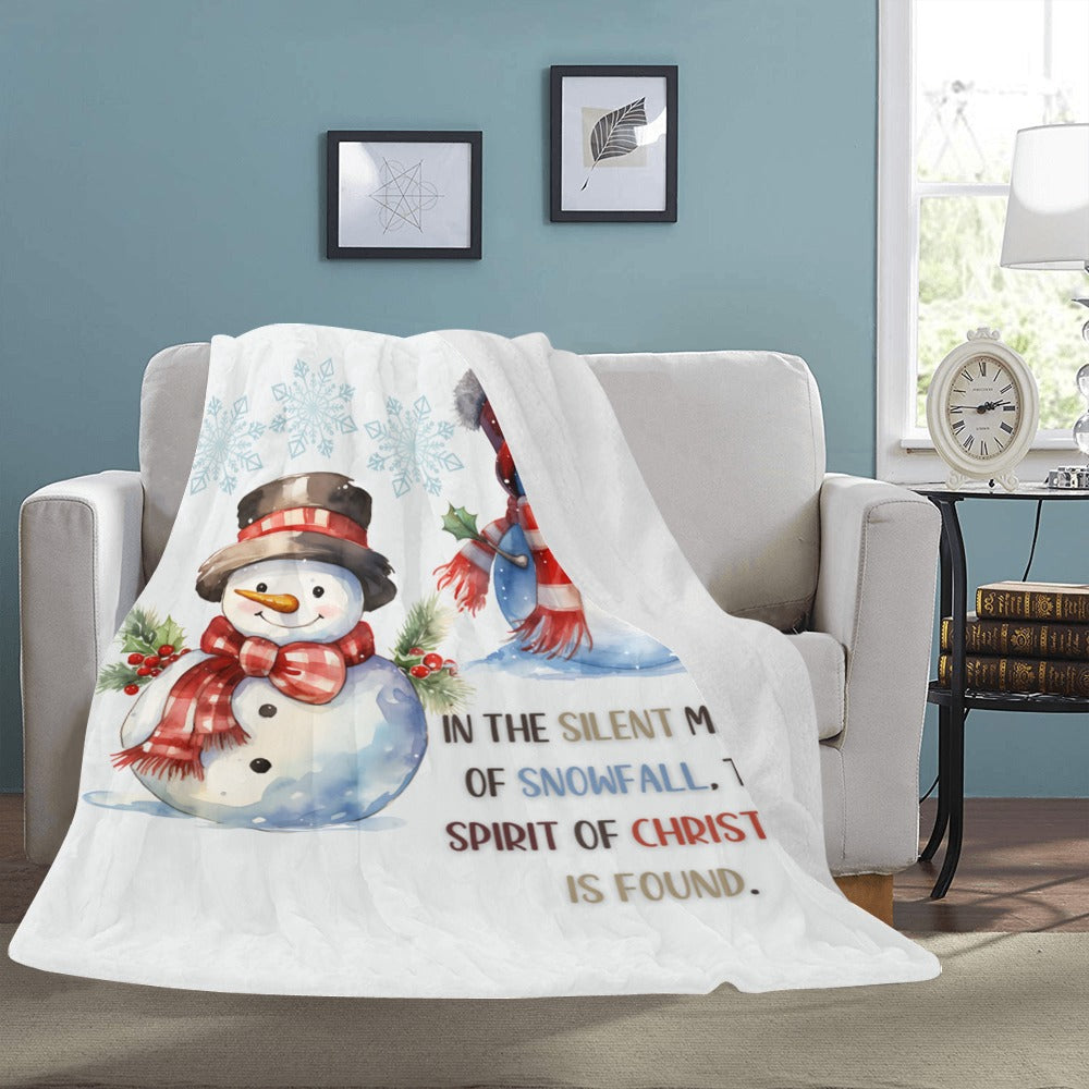 Cranberry Lake Designs Christmas Snowman Ultra-Soft Micro Fleece Blanket 60" x 80"