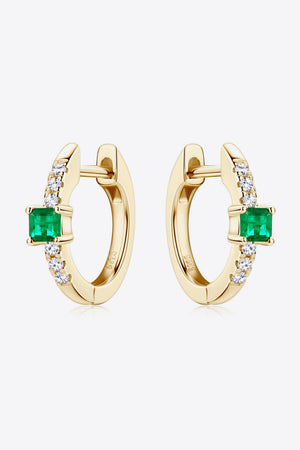 Lab-Grown Emerald Earrings