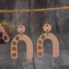 Geometric Shape Wooden Earrings