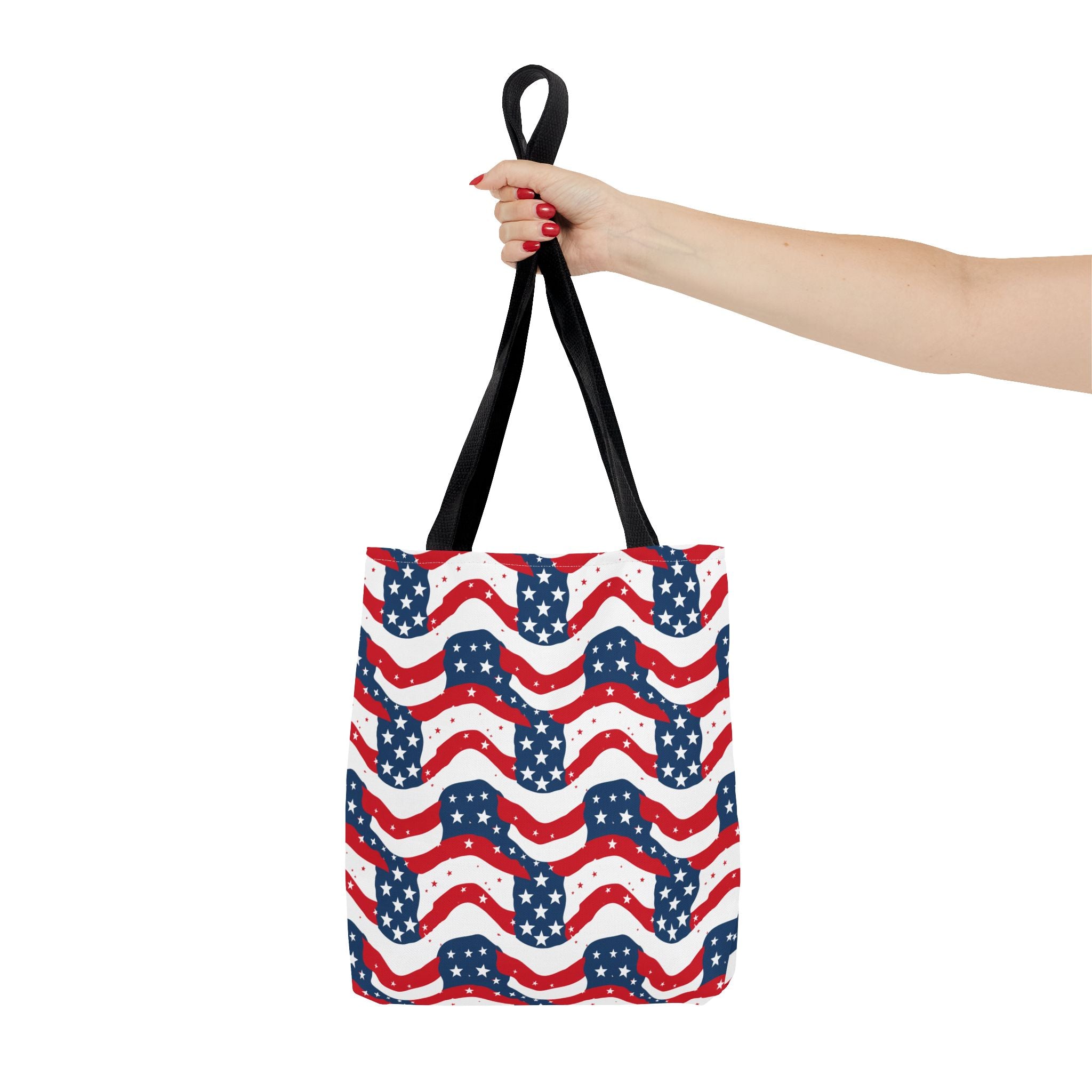 American Flag Pattern Patriotic Tote Bag