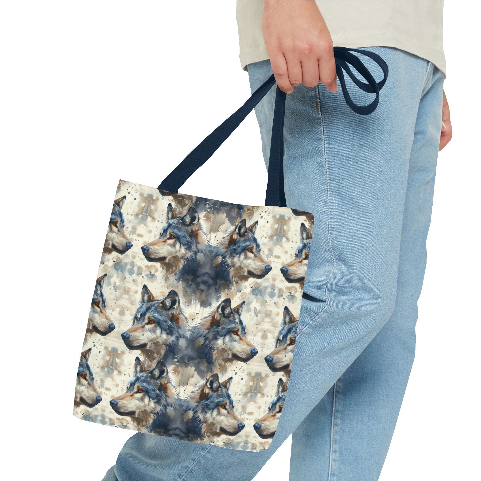 Wolf Rustic Lodge Tote Bag