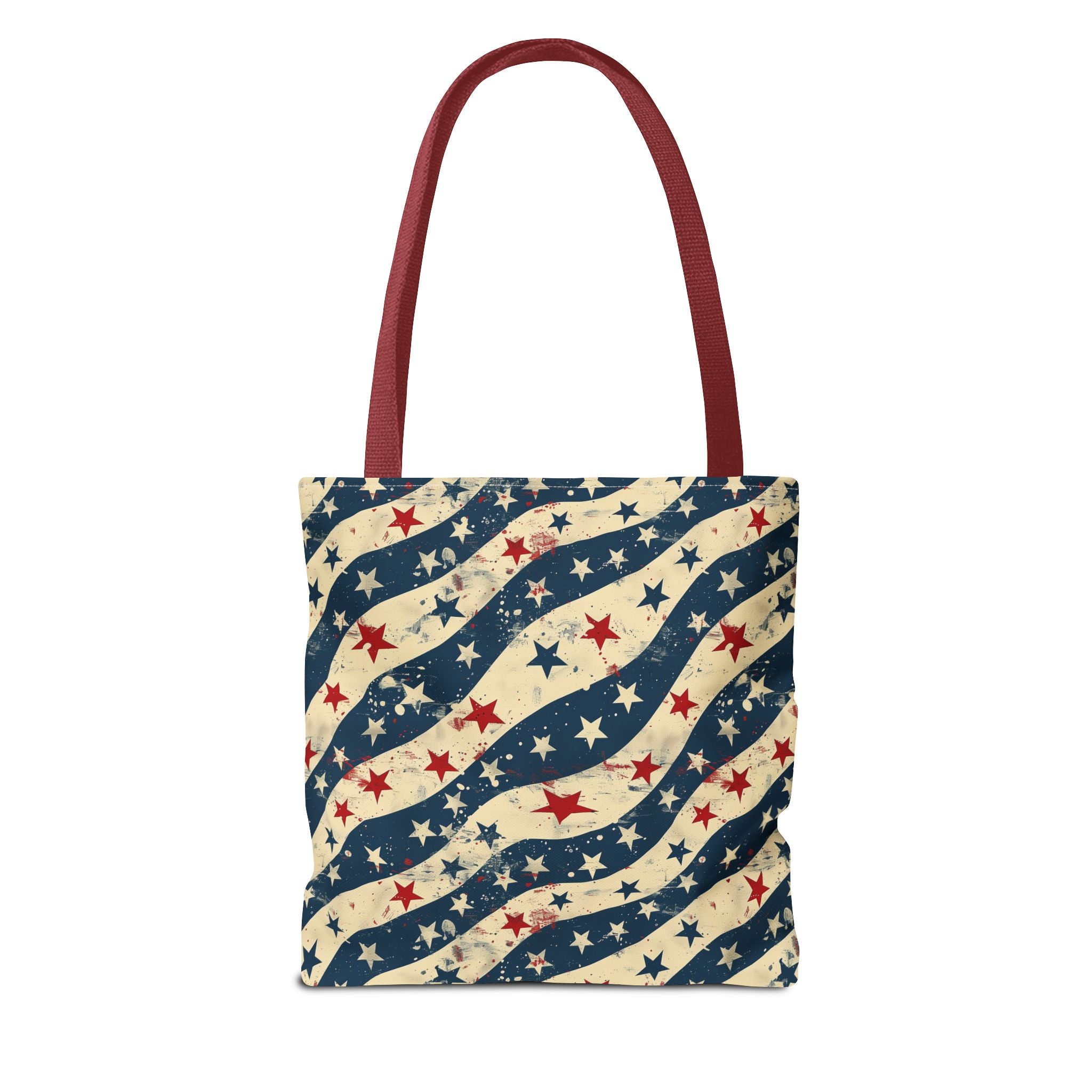 Stars & Stripes American Flag Pattern Patriotic Tote Bag