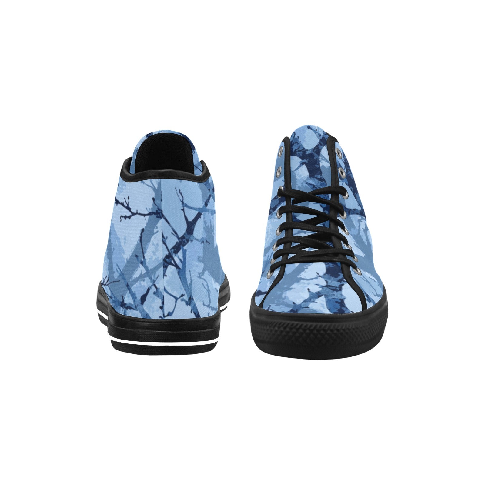 Cranberry Lake Designs Vancouver High Top Blue Camo Canvas Women's Shoes - Cranberry Lake Design Co.  #