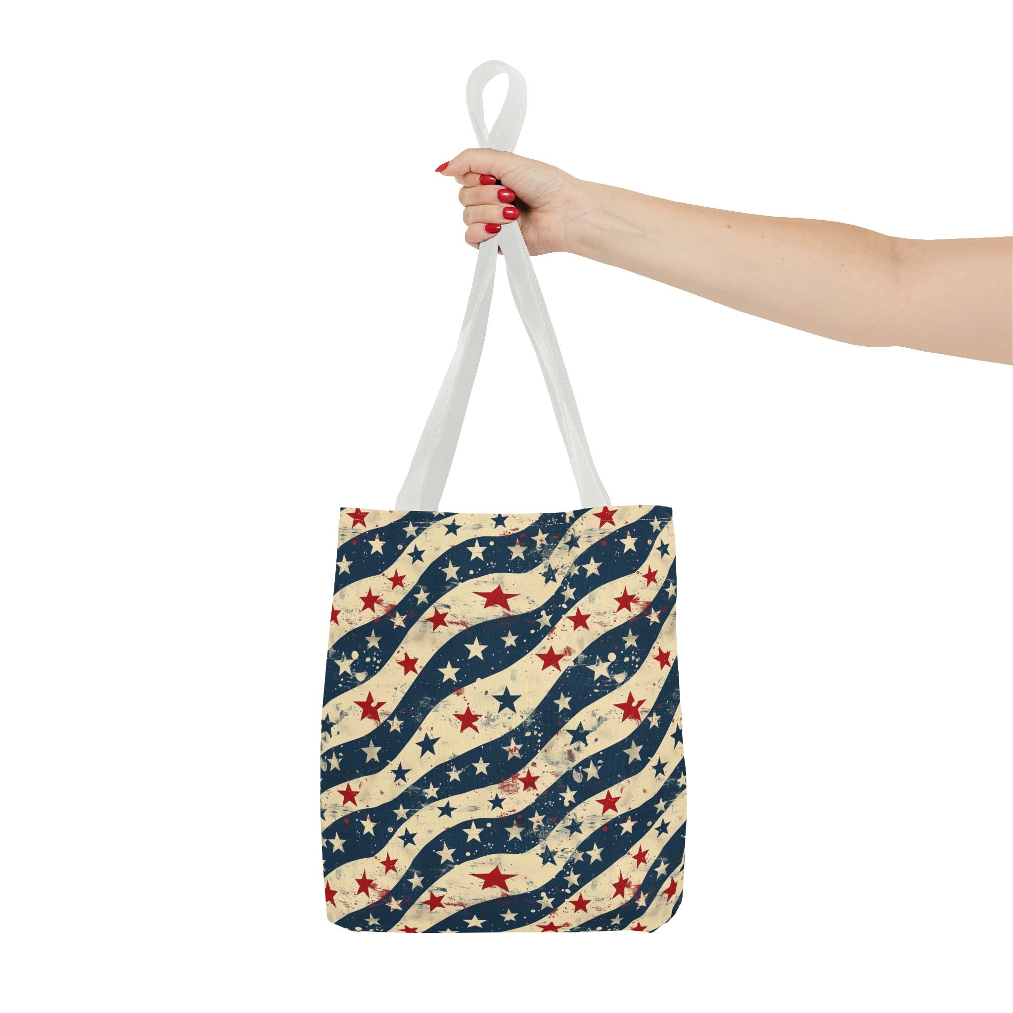 Stars & Stripes American Flag Pattern Patriotic Tote Bag