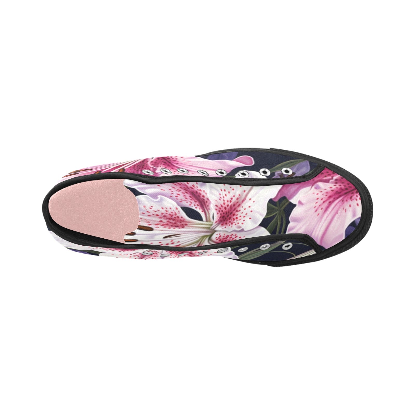 Pink Lily Blossom High-Top Sneakers - Cranberry Lake Design Co.  #