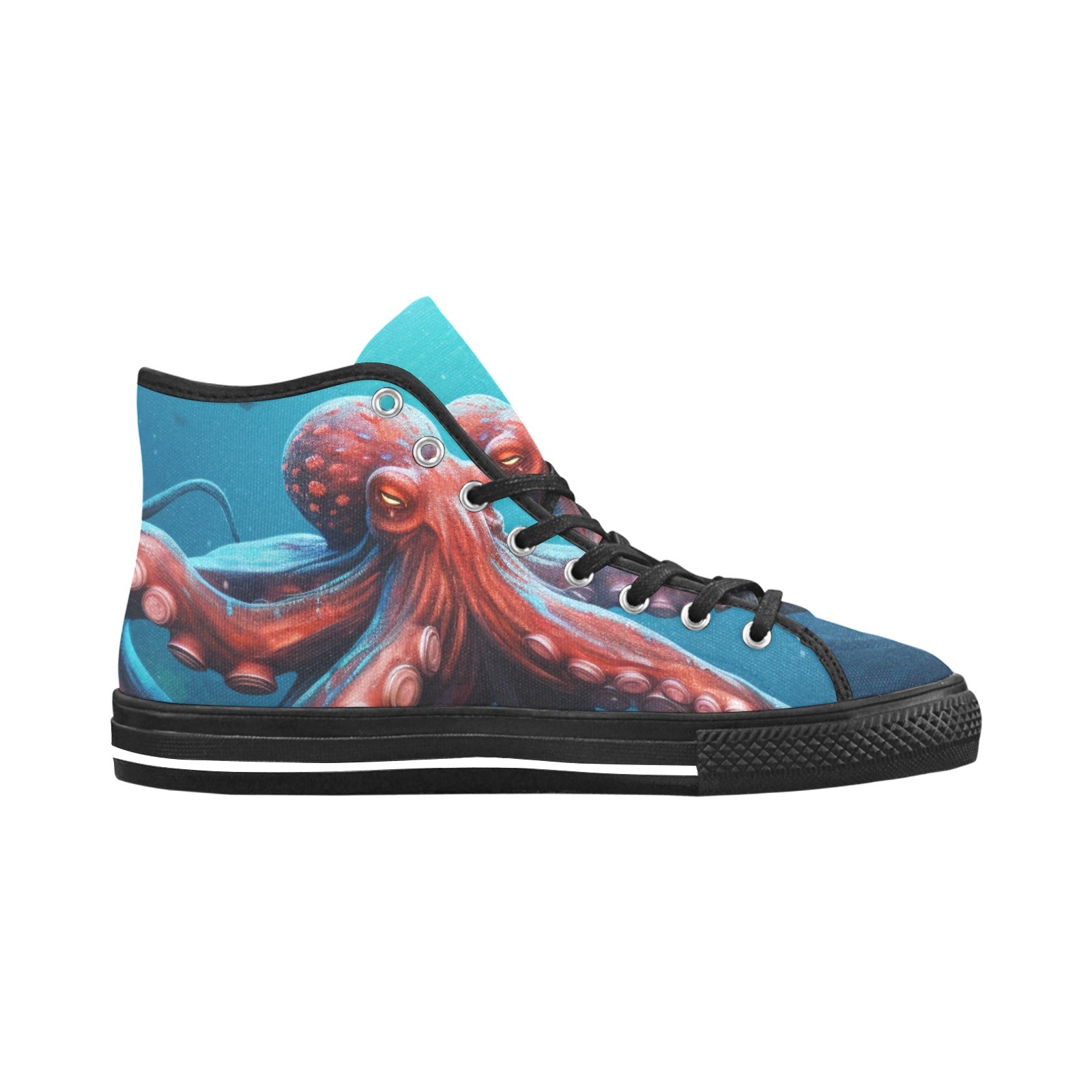 Cranberry Lake Designs Vancouver High Top Canvas Octopus Women's Shoes - Cranberry Lake Design Co.  #