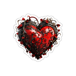 Thorny Vine Heart Vinyl Sticker