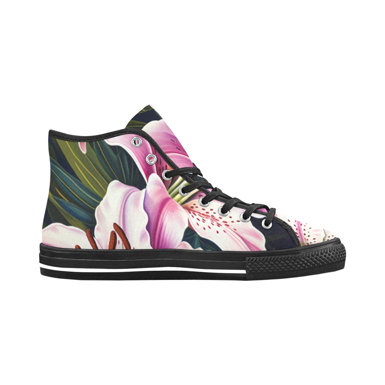 Cranberry Lake Designs Stargazer Lily Vancouver High Top Canvas Women's Shoes - Cranberry Lake Design Co.  #