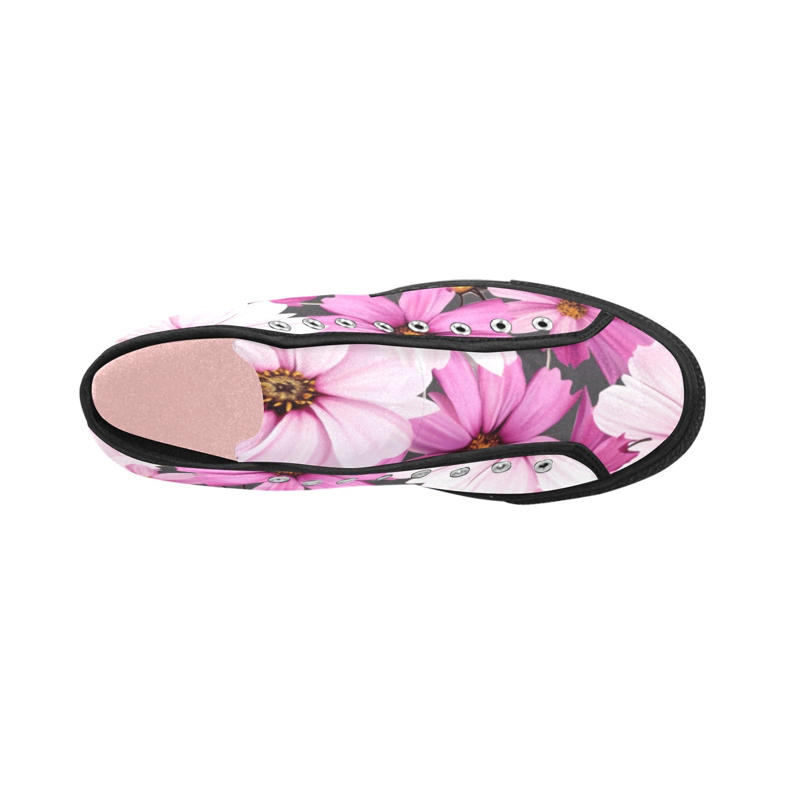 Pink Cosmos Blossom High-Top Sneakers - Cranberry Lake Design Co.  #