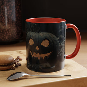 Spooky Halloween Mug | Black Pumpkin Coffee Cup | Gothic Decor | Unique Gift for Halloween Lovers | 11oz & 15oz