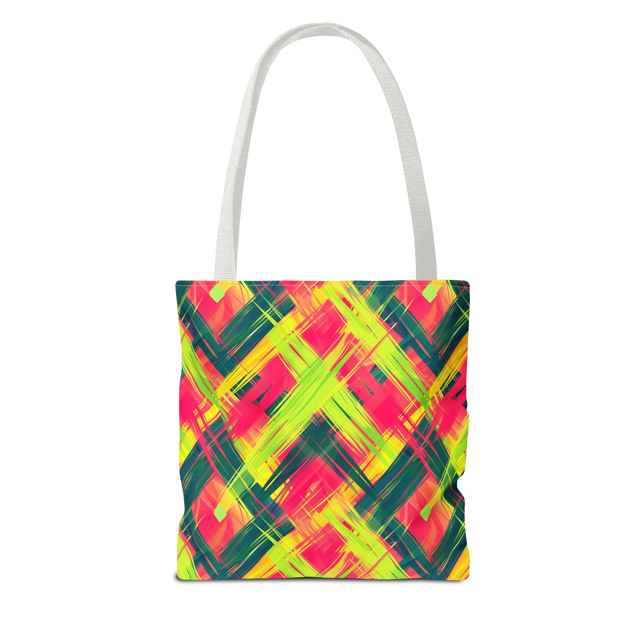 Pink Yellow Green Pattern Eccentric Tote Bag