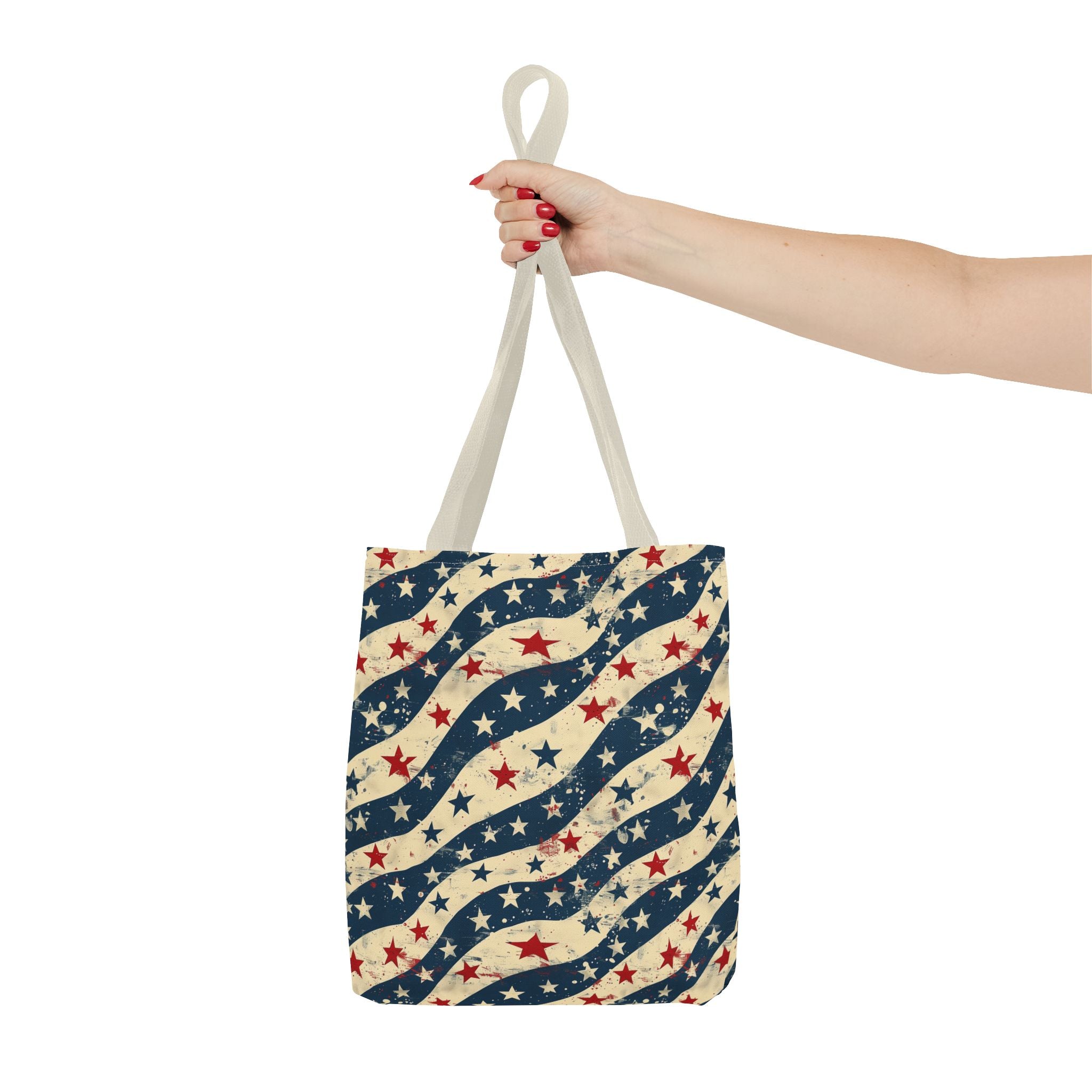 Stars & Stripes American Flag Pattern Patriotic Tote Bag