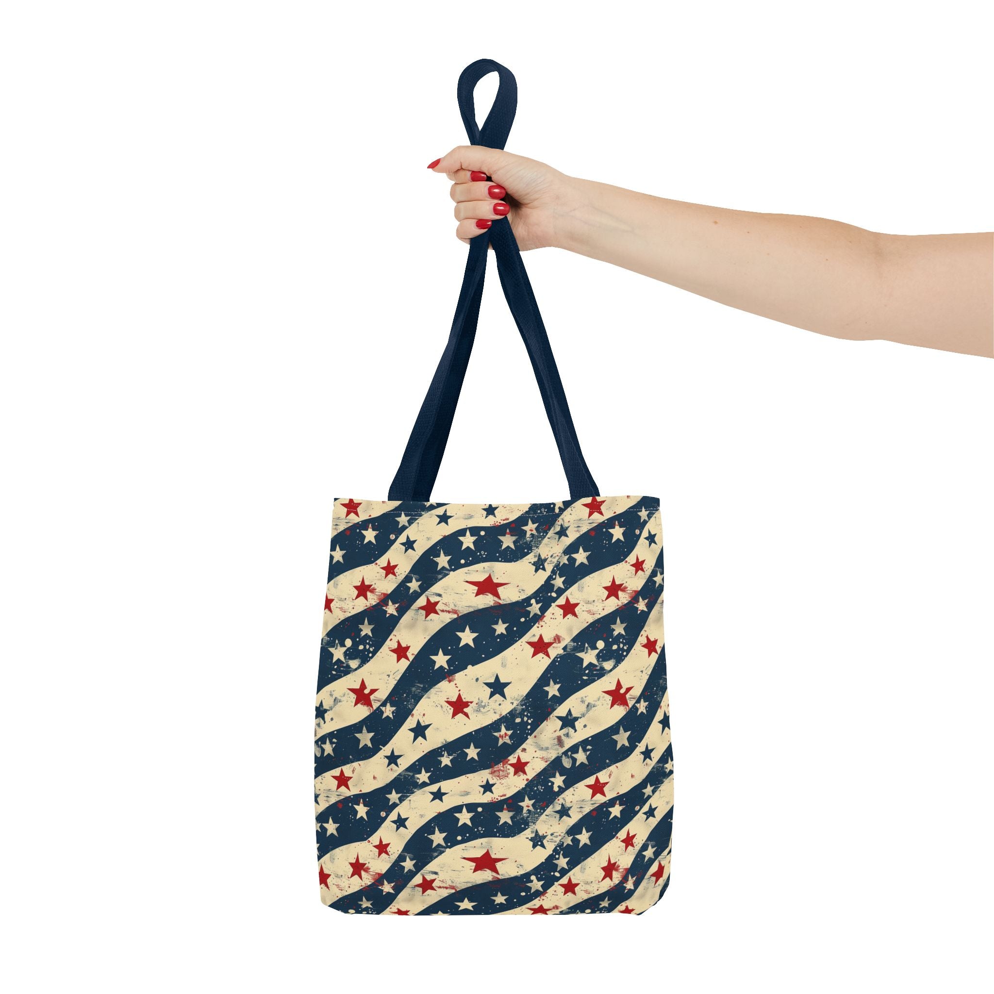 Stars & Stripes American Flag Pattern Patriotic Tote Bag