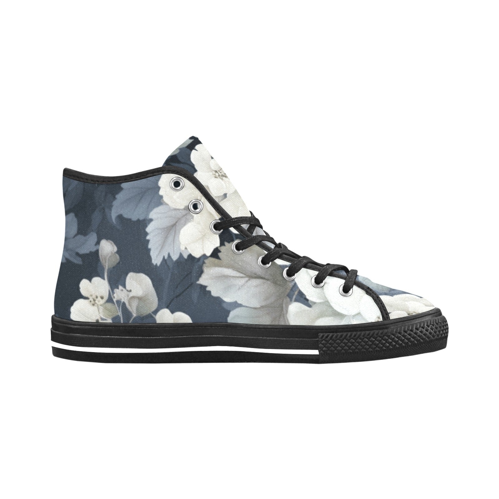 Cranberry Lake Designs Vancouver High Top Canvas Shoes: Floral Elegance - Cranberry Lake Design Co.  #