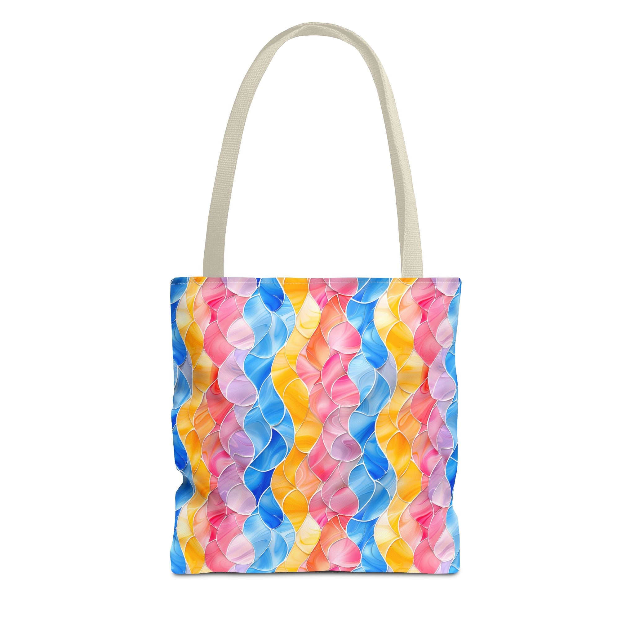 Pink Blue Yellow Pattern Tote Bag