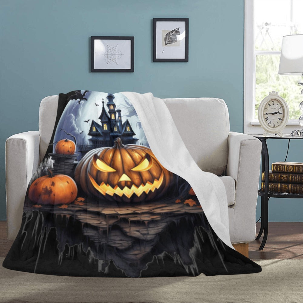 Cranberry Lake Designs Halloween Pumpkin Ultra-Soft Micro Fleece Blanket